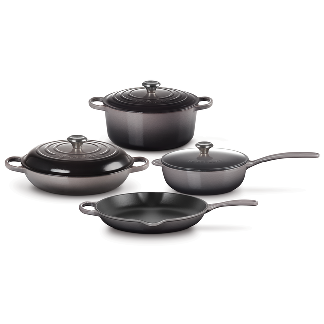 7-Piece Enamelled Cast Iron Cookware Set, view 1
